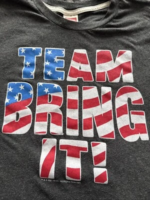 Camiseta Homenaje WWE Equipo Mediano Bring It The Rock John Cena Suave Gris Oscuro Foto 1 de 4