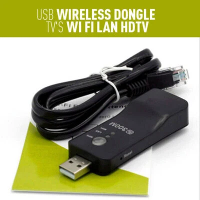 For Samsung Smart TV Wireless LAN Adapter WiFi Dongle RJ-45 Ethernet Cable FP1 - Image 1 of 4