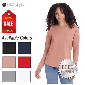 Next Level Apparel Ladies Ring-Spun Cotton Relaxed Long Sleeve T-Shirt 3911NL - Picture 1 of 20