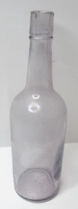 Vintage mundgeblasene helllila irisierende Glas Schnaps Whisky Flasche #BL-28 - Bild 1 von 7