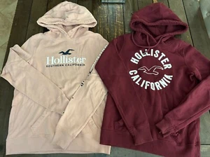 Hollister Souther California Girls Hoodie Sweaters Lot. XS S Pink Burgundy LotC - Picture 1 of 16