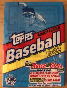 1992 Topps Wax Pack Garry Templeton Mets (Top) Mike Moore Athletics (Back) - Picture 1 of 2