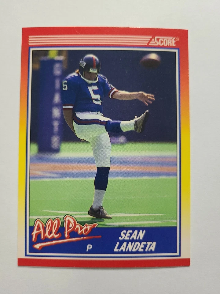 SEAN LANDETA 1990 SCORE FOOTBALL CARD # 578 E7359 - Image 1 of 1