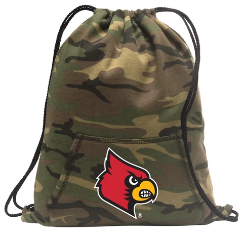 Louisville Cardinals Backpack CAMO Drawstring Bag Pack CLASSIC HOODY DESIGN! Cover