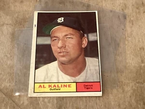 1961 Topps #429 Al Kaline (HOF) Baseball Card - EX - Lite Corner Wear - No Creas - Picture 1 of 2