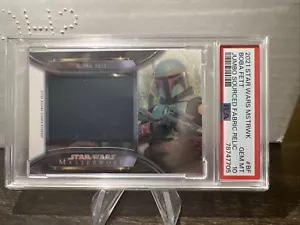 2021 Topps Star Wars Masterwork Boba Fett Jumbo Relic PSA 10 POP 1 JCR-BF - Picture 1 of 2