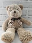 Ganz Heritage Collection Teddy Bear Plush Brown Plaid Bow 