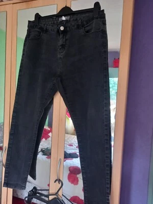 Ladies Dorothy Perkins Jeans, Size 14, Faded Black - Image 1 of 4
