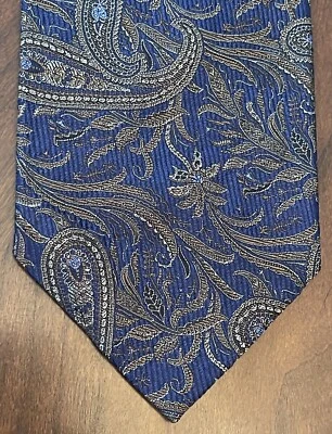 JZ Richards Gallery Collection Best Of Best Blue Brown HandMade Silk Made In Usa - Image 1 of 4