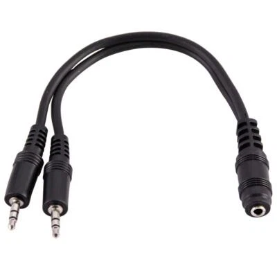 - SA-Y23-6 Inch 3.5mm Stereo Female to Dual 3.5mm Male Splitter Cable - 1/8 i... - Image 1 of 3