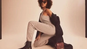 NWT MOTHER DENIM XS Move It Bender Ankle Jogger Pant Gray 100% Cotton $158 - Picture 1 of 14