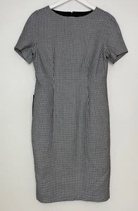 NWT The Limited Houndstooth Short Sleeve Sheath Dress Black & White Size 4 - Picture 1 of 6