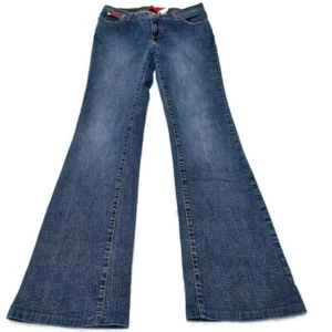 C'EST TOI Jeans Women Sz 9-10 Low Rise Stretch Bootcut Blue 5-Pocket Casual USA - Picture 1 of 9