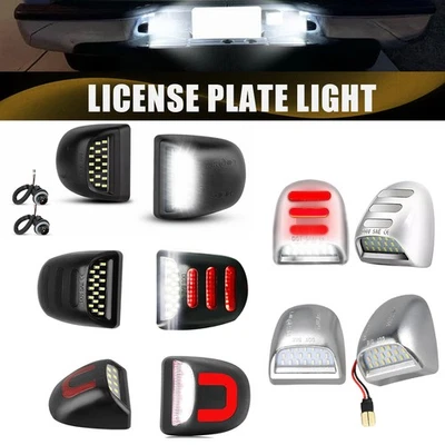 Placa de enchufe de licencia LED de luz roja y blanca para Chevy Silverado 1999-2013 Foto 1 de 4
