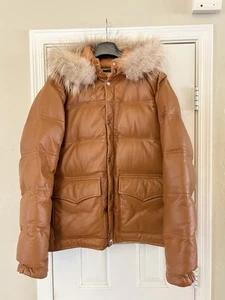 A BATHING APE leather down jacket” Takuya Kimura “model Size Medium - Picture 1 of 14