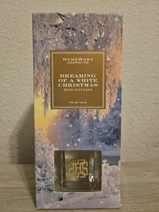 HomeWorx Slatkin + Co Reed Diffuser Dreaming of a White Christmas 4 fl oz 8 Reed - Picture 1 of 5