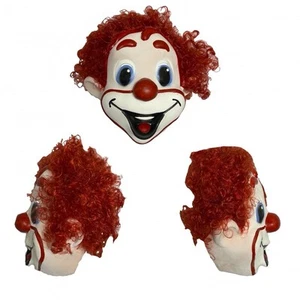 RARE Mexican Paleta Payaso Clown Latex Half Mask Halloween Handmade In Mexico - Picture 1 of 1