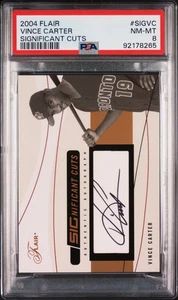 Vince Carter 2004 Flair Significant Cuts Autograph - Baseball  Card /200 - PSA 8 - Picture 1 of 2