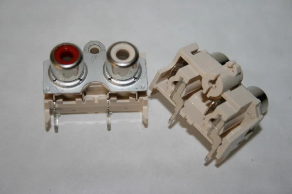 2 WAY  PHONO  RCA  SOCKET PANEL FEMALE ASSEMBLY                           fd1e9 - Image 1 of 1