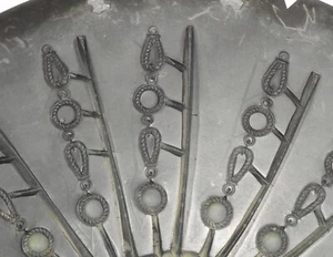 "Pendientes colgantes vintage de lágrima de cuerda de 3"" molde giratorio de fundición de peltre de goma de 12""" - Imagen 1 de 12