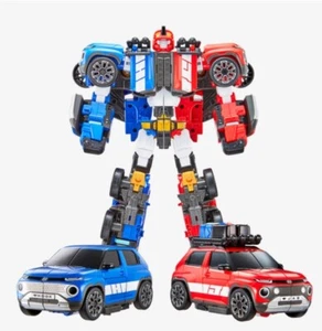 TOBOT TWIN PUNCH Robot Action Figure Blue & Red Car Combine Transformer - Picture 1 of 7