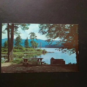 INLET, NY * LIMEKILN LAKE EARLY CAMPSITE  * UNPOSTED CHROME Circa Early 1960s - Picture 1 of 2