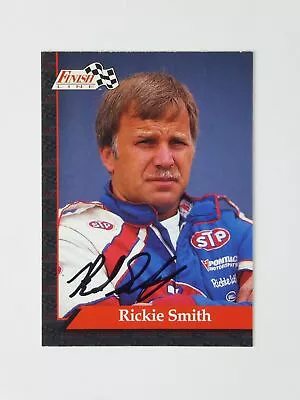 Rickie Smith Signed 1993 Finish Line NHRA Pro Stock Car Driver Autographed Card - Image 1 of 2