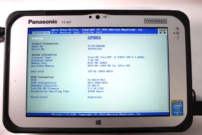 Panasonic ToughPad FZ-M1 7" Tablet i5-4302Y 1.60 GHz 8GB RAM 128GB SSD No PSU,OS - Image 1 of 4