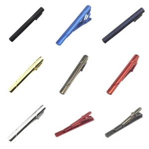Clip de corbata de aleación maciza para hombre caballero 6 cm moda a rayas de metal cierre de barra - Imagen 1 de 17