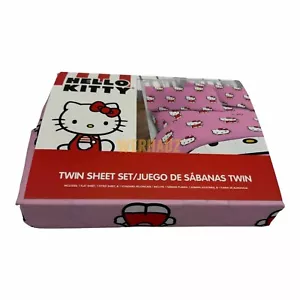 Hello Kitty Classic Mädchen in Rot Twin Bettlaken Set - 3-teiliges Set von Sanrio - Bild 1 von 3