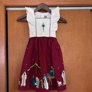 Eleanor Rose Nativity Dress Holiday Christmas Outfit Ruffle Girls Size 8 - Picture 1 of 5