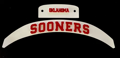 Oklahoma Sooners 3D Speed Bumper Set, for a Full Size Football Helmet Cover