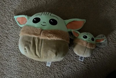 Squishmallow Star Wars Baby Yoda Child Set Lot Of 2 10in 5in New W/ Tag - Image 1 of 4