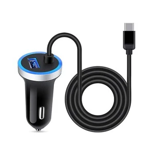 USB C Car Charger, 3.4A Fast Charging Car Adapter+3ft Type C Cable for Samsun... - Picture 1 of 7