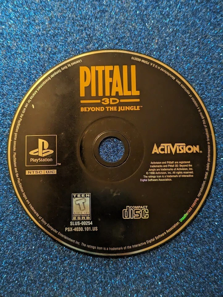 Pitfall 3D: Beyond the Jungle  (Sony PlayStation 1, PS1)  Works / Tested Game - Image 1 of 1