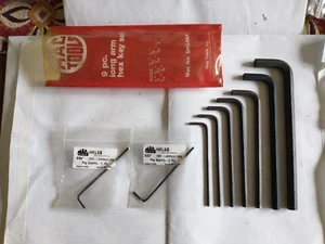 Mac Tools 9 Piece Standard Long Arm Hex Key Set 5/64" - 3/8" #SHKL9AP - Picture 1 of 9