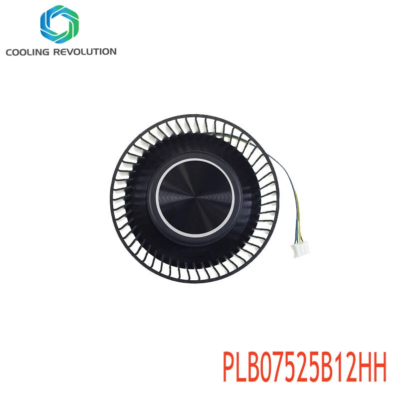 75MM PLB07525B12HH DC12V 1.2A 4Pin 2 Ball bearing Video card fan - Image 1 of 2