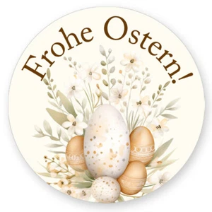 50 Aufkleber FROHE OSTERN - Ostermotiv Rund Ø 4,5 cm, Besondere Anlässe - Bild 1 von 6