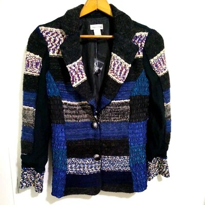 Women's Monroe & Main Jacket Blazer NWOT Southwestern Boho Patchwork Medium - Image 1 of 4