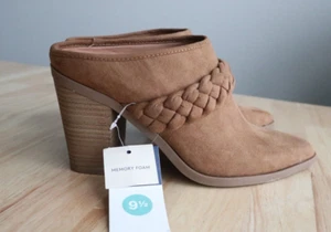 Universal Thread Mujer Avis Mule Tacones Marca Coñac Espuma con Memoria 9.5 Marrón - Imagen 1 de 6