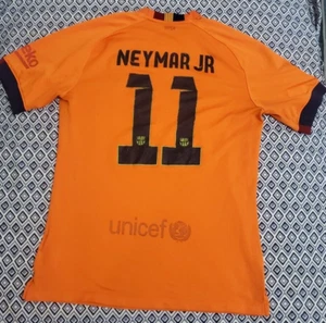 BARCELONA NIKE Authentic FOOTBALL AWAY JERSEY #11 NEYMAR Men's Size L - Picture 1 of 21