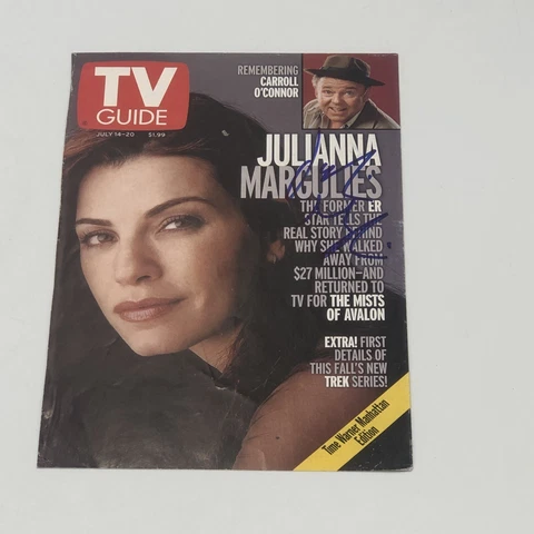 Julianna Margulies ER The Good Wife Signed Autographed TV Guide Cover Only Photo Cover