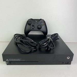 Microsoft Xbox One X 1TB Black Console With Cords & Controller 6 Month Warranty