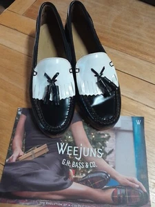 MOCASSINI GH BASS - DONNA - 6 M US - WEEJUNS - Bianco e Nero - ESTELLE NAPPA - Foto 1 di 11