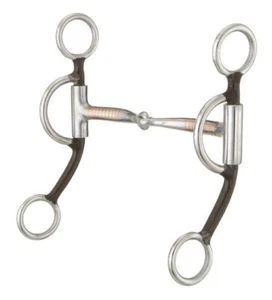 Snaffle de entrenamiento Kelly Silver Star - marrón antiguo - boca de 5" - Imagen 1 de 1