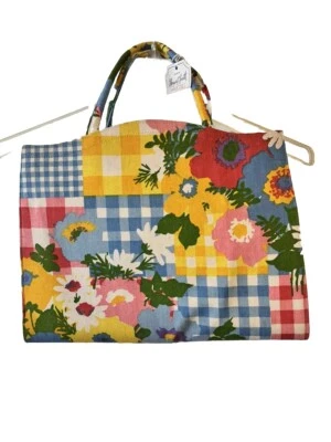 Bolso de Mano Margaret Smith Vintage MCM 1960 Guinga y Floral Nuevo con Etiquetas Hecho en Maine  Foto 1 de 4