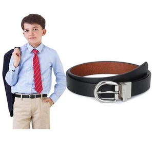 Kids Reversible Belt for Boys and Girls Leather Belt for School Uniform Casua... - Picture 1 of 6