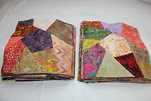 10 Batik Crazy Quilt 10" Quadrate keine Duplikate Baumwollstoff-Quilt-Basteln-Nähen - Bild 1 von 10