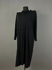 By Malene Birger Tunic 3/4 Sleeve Pullover V-Neck Dress Black Size S