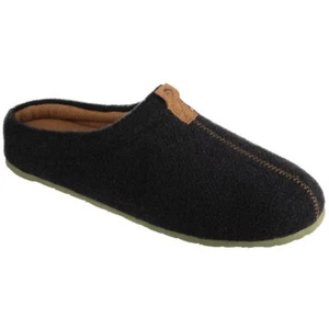 Acorn Men’s Slippers Algae Infused Wool Comfort Black Wool, Medium A19023BLKMM - Picture 1 of 5